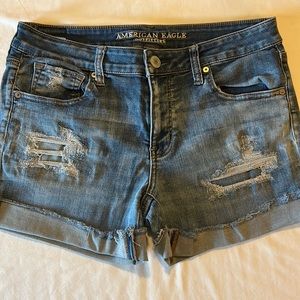 American Eagle midi jean shorts